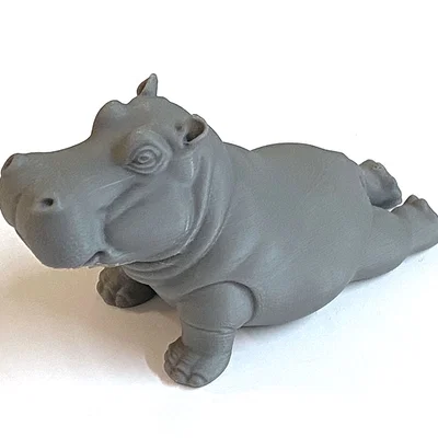 Mô hình chú hà mã Hippo Pippo vươn vai trang trí bàn làm việc