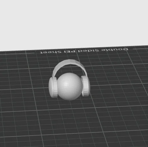 Mô hình 3D chú blob nhỏ đeo tai nghe siêu dễ thương - Image 1