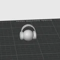 Mô hình 3D chú blob nhỏ đeo tai nghe siêu dễ thương - Thumbnail 1