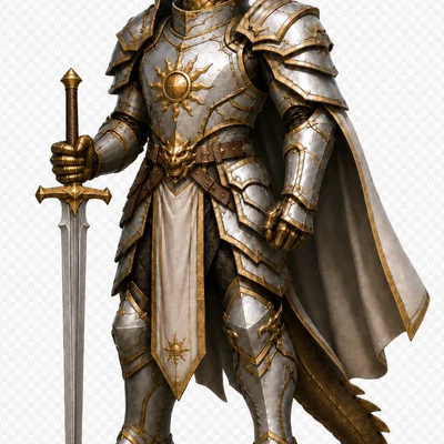Mô hình 3D chiến binh Dragonborn Kai - Đấu sĩ giáp vàng uy dũng