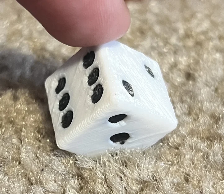 Mô hình xúc xắc 6 mặt (Dice) in 3D - Thiết kế cổ điển, sắc nét - Image 1