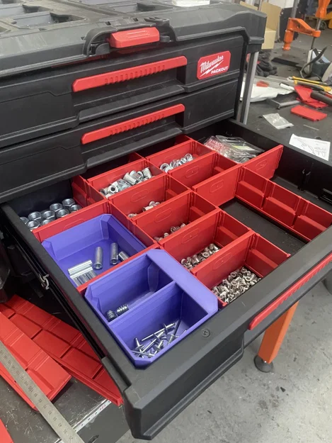 Hộp chứa đồ mô-đun cho tủ đồ nghề Milwaukee Packout 4 ngăn (4932493189) - Image 4