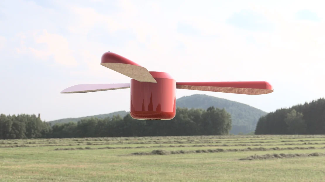 Đồ chơi trực thăng cầm tay in 3D (Hand-Powered Helicopter Toy) - Image 1