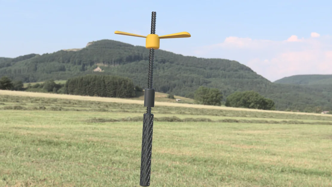 Đồ chơi trực thăng cầm tay in 3D (Hand-Powered Helicopter Toy) - Image 3