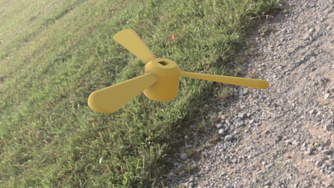 Đồ chơi trực thăng cầm tay in 3D (Hand-Powered Helicopter Toy) - Image 7