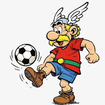 Mô hình 3D Asterix đá bóng (Asterix foot) cực đẹp và chi tiết