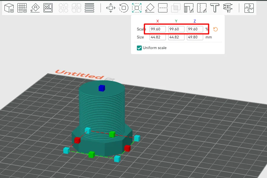 Bulong kiểm tra ren M38x1.5 (Threaded Bolt) - Tự in 3D chính xác - Image 2