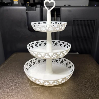 Kệ Đựng Bánh 3 Tầng – Tay Cầm Hình Trái Tim