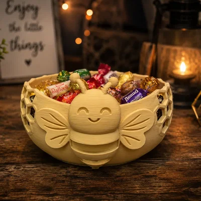Bee Candy Bowl – Giỏ Đựng Kẹo Hình Tổ Ong Siêu Đáng Yêu