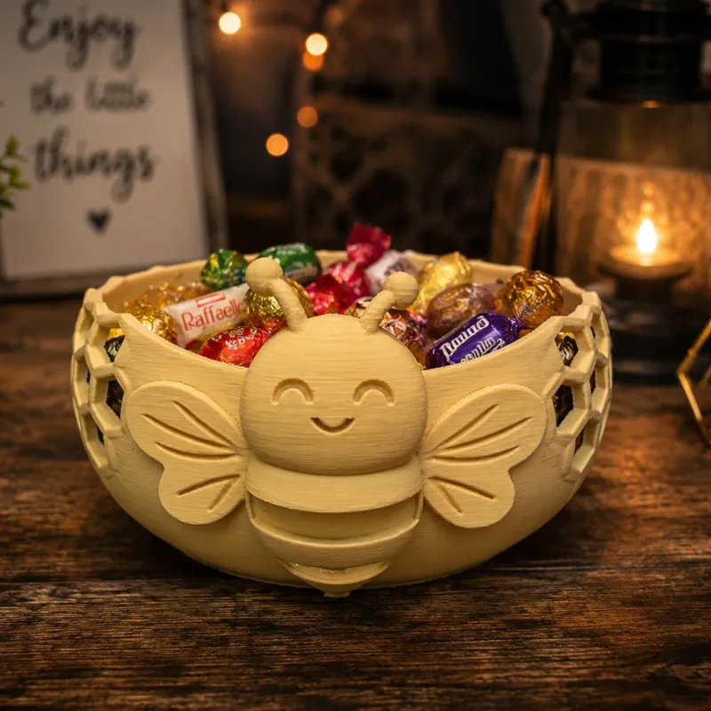 Bee Candy Bowl – Giỏ Đựng Kẹo Hình Tổ Ong Siêu Đáng Yêu