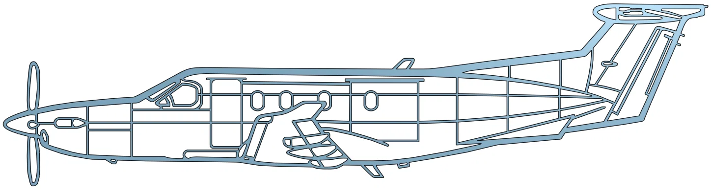 Mô hình treo tường máy bay Pilatus PC-12 - Image 2