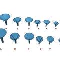 Bộ phễu đa dạng kích thước (20 phiên bản) - Có lỗ thông hơi, in dễ dàng không cần support - Thumbnail 2