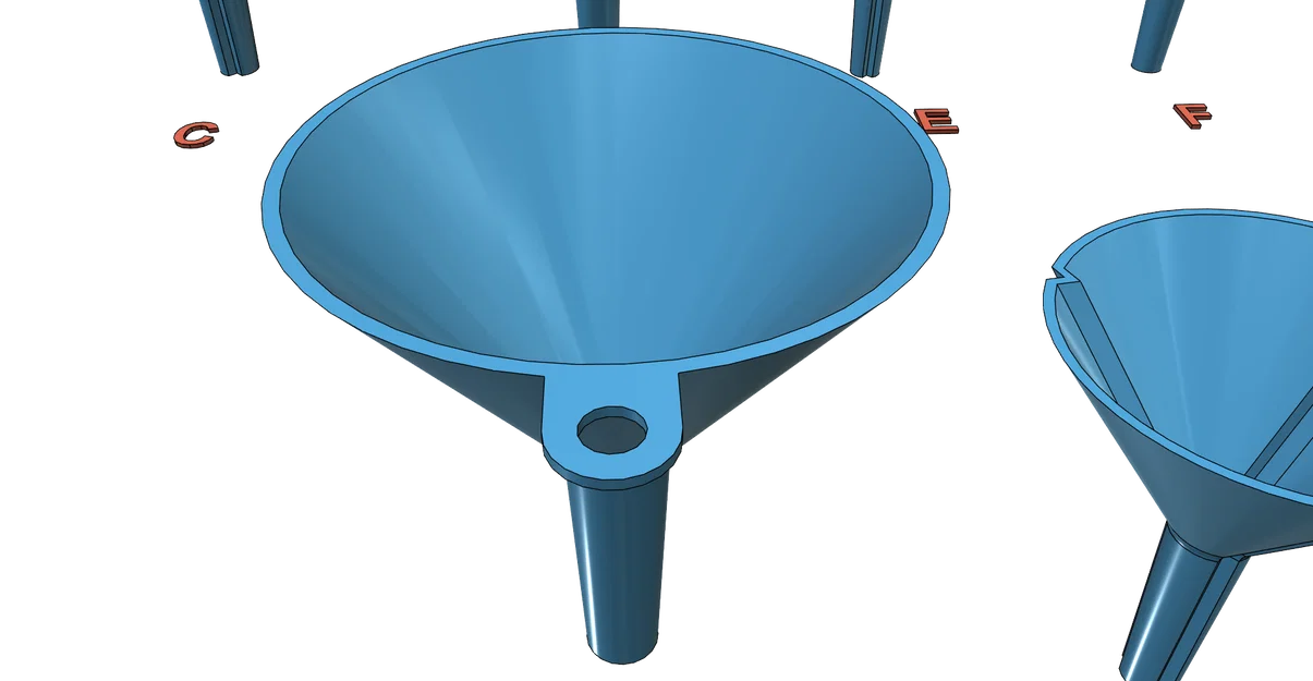 Bộ phễu đa dạng kích thước (20 phiên bản) - Có lỗ thông hơi, in dễ dàng không cần support - Image 4