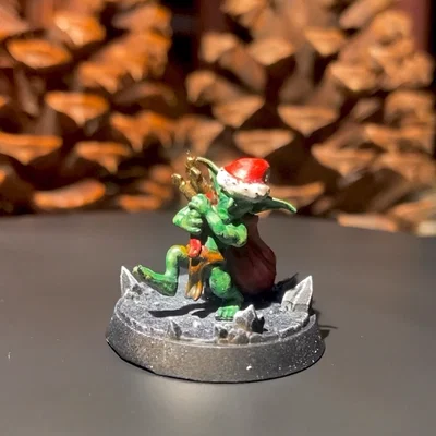 Goblin Yule-Sacker – Mô hình STL Goblin Giáng sinh miễn phí – 28mm Fantasy