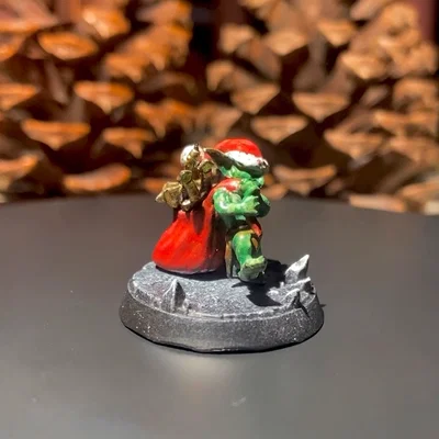 Goblin Yule-Sacker – Mô hình STL Goblin Giáng sinh miễn phí – 28mm Fantasy