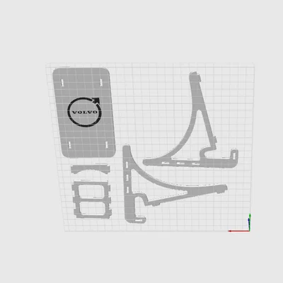 Giá đỡ điện thoại in 3D thiết kế phong cách Volvo sang trọng