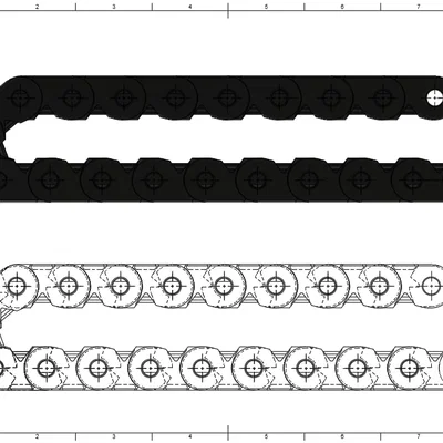 Máng dẫn cáp (Drag Chain) 70 độ cho máy in 3D và Voron