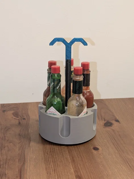 Giá đỡ tương ớt kiểu ổ xoay Revolver (chứa được 5 chai Tabasco) - Image 4