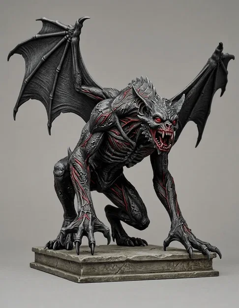 Mô hình in 3D Demon Gargoyle - Tượng Quỷ trang trí cực chi tiết - Image 1