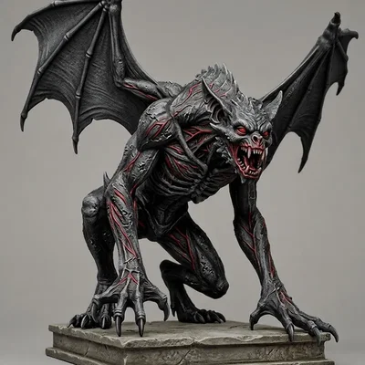 Mô hình in 3D Demon Gargoyle - Tượng Quỷ trang trí cực chi tiết