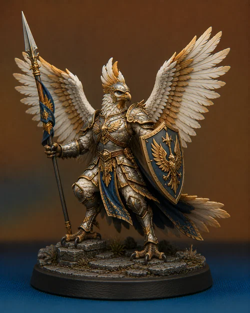Mô hình in 3D Sky Knight - Hiệp sĩ chim cho D&D cực chi tiết - Image 1