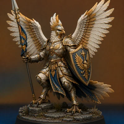 Mô hình in 3D Sky Knight - Hiệp sĩ chim cho D&D cực chi tiết