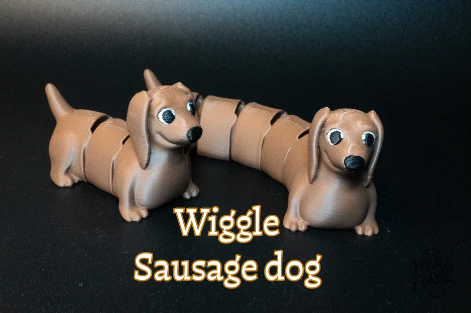 Wiggle Sausage Dog - Mô hình chó xúc xích fidget toy in không cần lắp ráp - Image 1