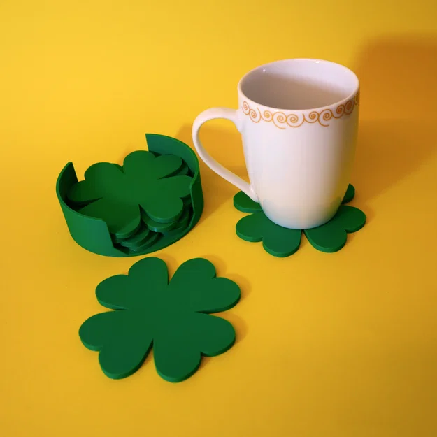 Đế lót ly Cỏ bốn lá (Cloverleaf coaster) - Image 1