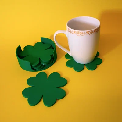 Đế lót ly Cỏ bốn lá (Cloverleaf coaster)