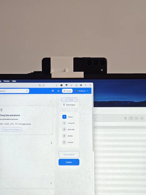 Giá đỡ điện thoại làm webcam (kèm link OnShape) - Image 2