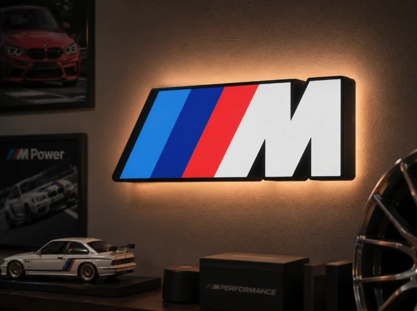Hộp đèn LED BMW M Series | Mô hình in 3D nhiều màu sắc (File 3MF) - Image 1