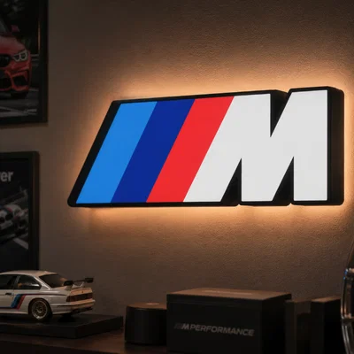 Hộp đèn LED BMW M Series | Mô hình in 3D nhiều màu sắc (File 3MF)