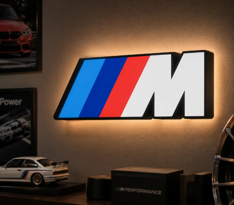Hộp đèn LED BMW M Series | Mô hình in 3D nhiều màu sắc (File 3MF)