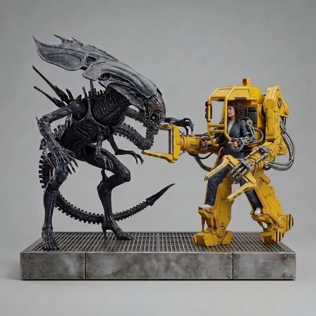 Mô hình 3D Ripley đối đầu Alien Queen huyền thoại (1986) - Image 1