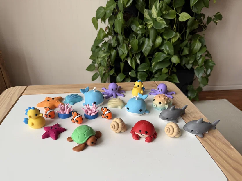 Bộ mô hình sinh vật biển - Sea animals set - Image 1