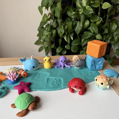 Bộ mô hình sinh vật biển - Sea animals set