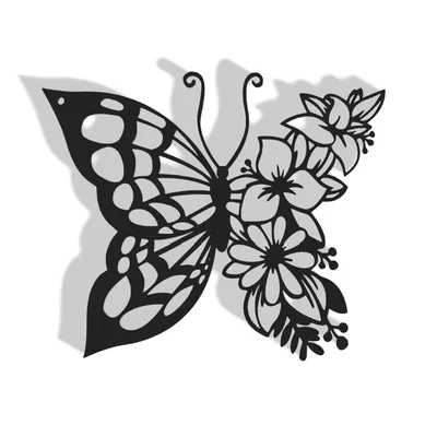 Mô hình trang trí tường hình cánh bướm và hoa (Butterfly Decor)