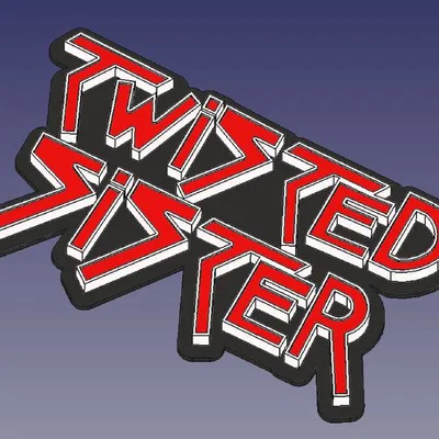 Mô hình bảng hiệu Logo Twisted Sister