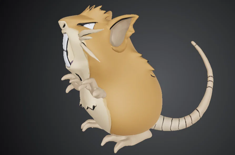 Mô hình 3D Raticate Pokémon - Tải file STL in 3D chất lượng cao - Image 1