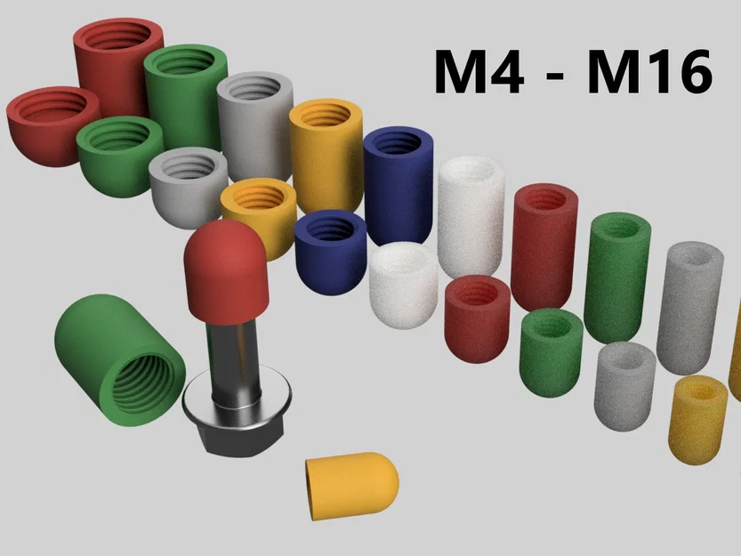 Nắp Chụp Đầu Ren / Bảo Vệ Ren M4 - M16 (Hệ Mét) - Image 1