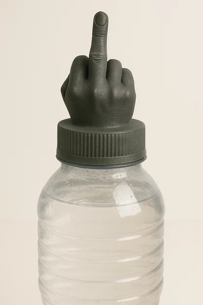 Nắp bình nước hình bàn tay Middle finger cap độc đáo cho 3D printing - Image 1