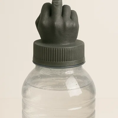 Nắp bình nước hình bàn tay Middle finger cap độc đáo cho 3D printing