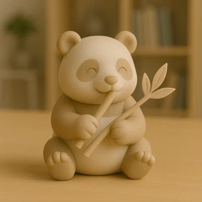 Mô hình chú gấu trúc Munching Panda 3D đáng yêu trang trí bàn làm việc