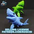Mô hình cá mập khớp nối 3D linh hoạt - Thumbnail 1