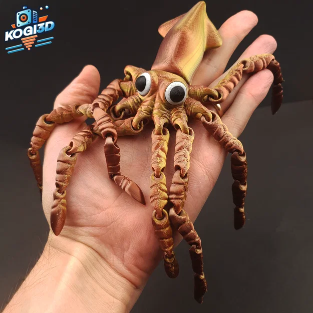 Mô hình Mực ống khớp nối (Articulated Squid) - Image 1