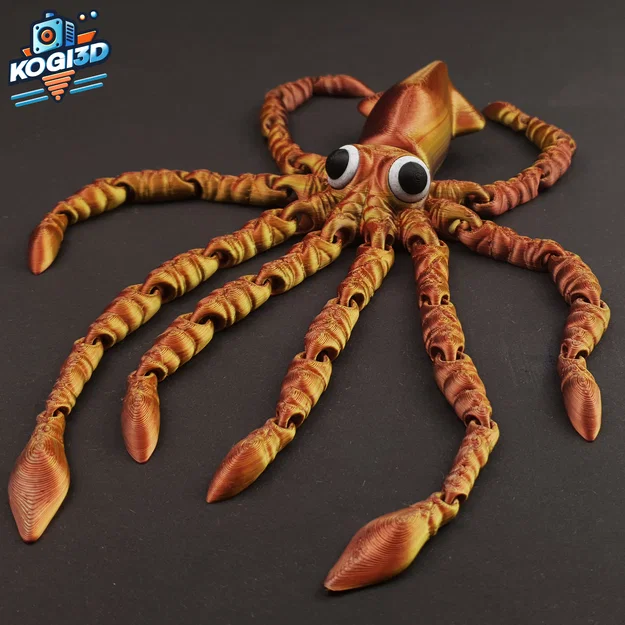 Mô hình Mực ống khớp nối (Articulated Squid) - Image 3