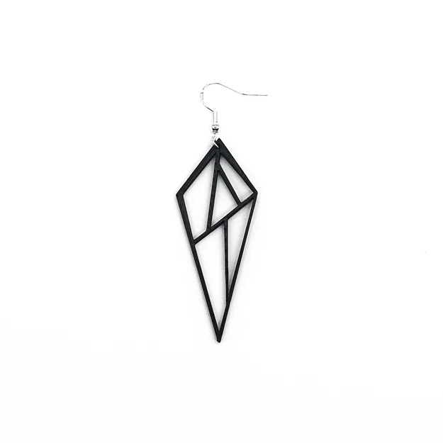 Mẫu Bông Tai Hình Học Geometric Earring In 3D Thời Thượng - Image 1