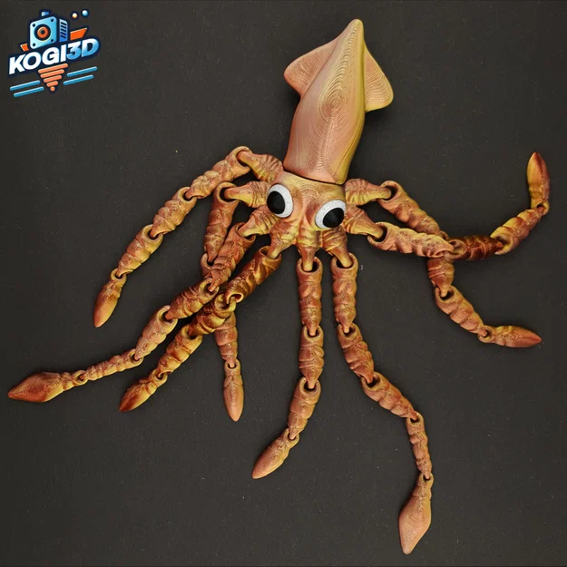 Mô hình Mực ống khớp nối (Articulated Squid) - Image 8