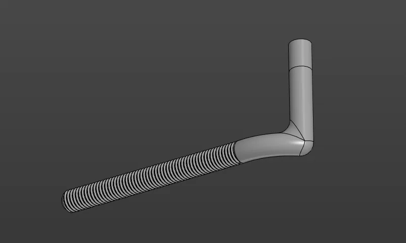 Bulông M8 cong 100mm cho nắp bồn cầu - File in 3D sửa chữa - Image 1