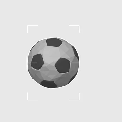 Mô hình quả bóng đá thiết kế hình học Lumpy Foosball 3D